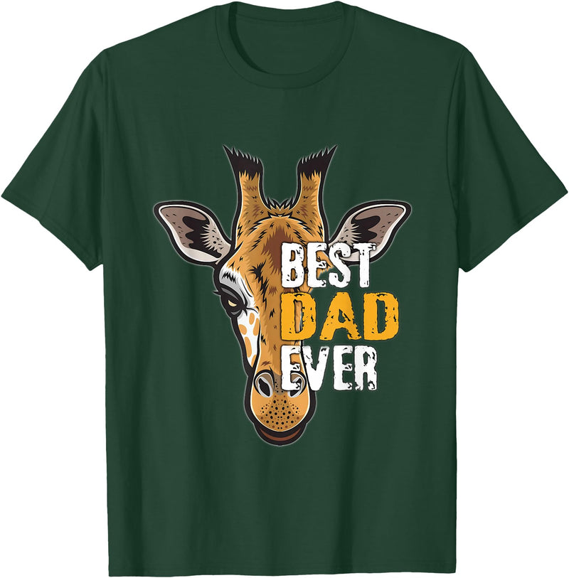 Giraffe shirt for dad, Giraffe costume for mens Giraffe shirt for father, Giraffe shirt for father birthday T-Shirt - Dark Green