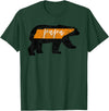 Tennessee State Flag and Home Vintage Shirt Co. Mens Papa Bear Tennessee State Flag Vintage Dad Shirt T-Shirt - Dark Green