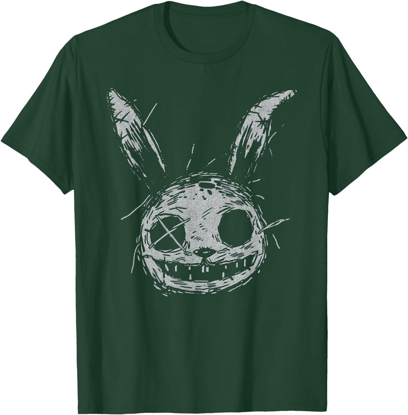 Evil Scary Bunny Rabbit Alt Goth Grunge Horror Aesthetic T-Shirt in Dark Green