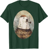 Polar bear Sailor Oil paint Inspired Cool Captain Polar Bear T-Shirt - Dark Green