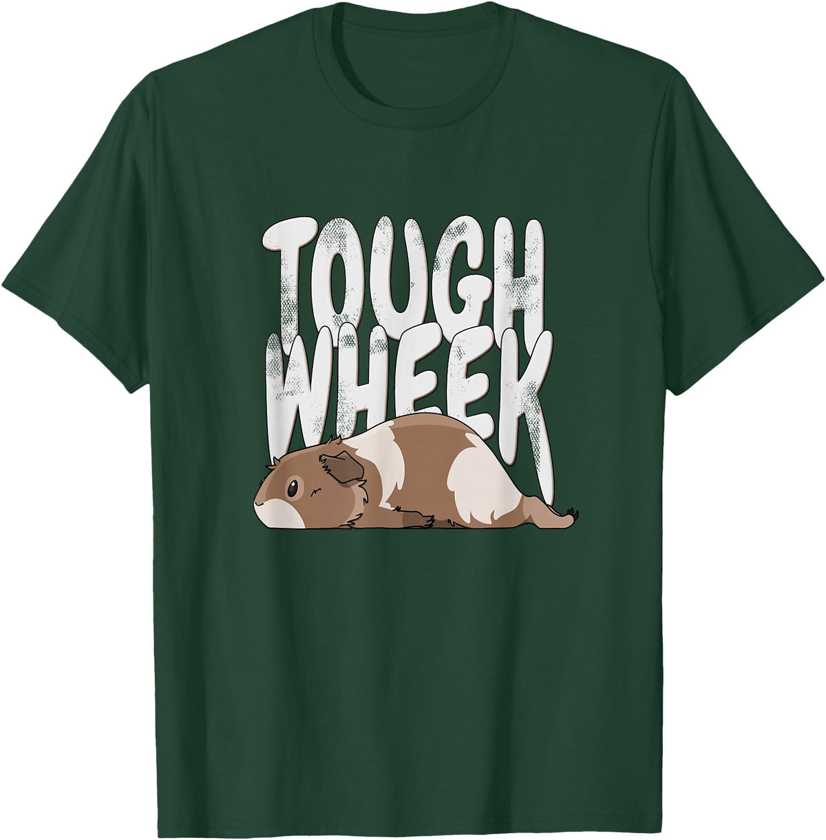 Picadilly Printables Guinea Pigs Guinea Pig Tough Wheek Brown & Cream Guinea Pig Pet T-Shirt - Dark Green