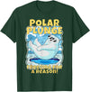 Ice Cold New Years Arctic Iceberg Freeze Swim Team Polar Plunge Freezing For A Reason! Cool Polar Bear Swimming T-Shirt - Dark Green