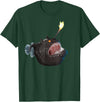 click here for better realistic Animals tees realistic Anglerfish Creatures Deep Sea Monster Angler Fish T-Shirt - Dark Green