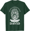Gifts for David David Gift Name Lion T-Shirt - Dark Green