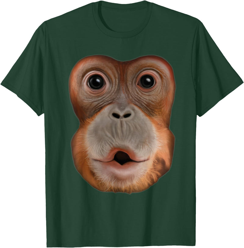 Unique Gifts for Monkey Lovers Funny Monkey Stomach Funny Meme Ape Gorilla T-Shirt - Dark Green