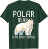 Funny Polar Bear Shirts Polar Bear is My Ghost Animal - Wildlife Lover Zookeeper T-Shirt - Dark Green