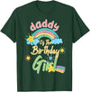Birthday Girl Rainbow Matching Family Daddy Of The Birthday Girl Llama Matching Family T-Shirt - Dark Green