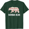 Grandparents Tees By Luna Nonna Bear Floral T-Shirt T-Shirt - Dark Green
