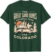 Great Sand Dunes National Park Colorado USA Retro Great Sand Dunes National Park Colorado Hike Outdoors Retro T-Shirt - Dark Green