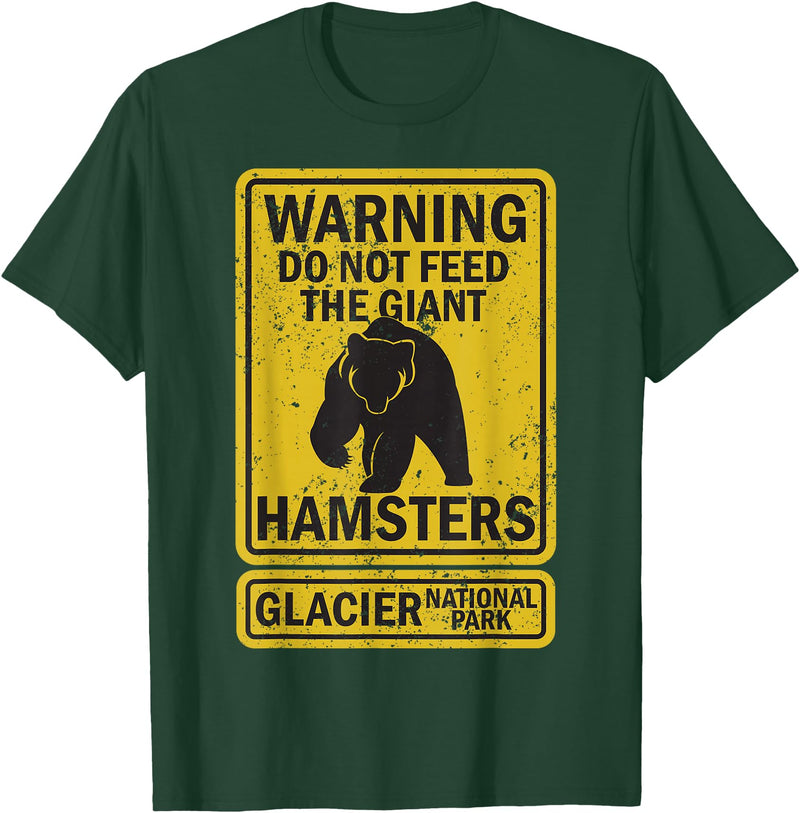 Montana Wildlife Nature Apparel Funny Glacier National Park Grizzly Brown Bear Souvenir Gift T-Shirt - Dark Green