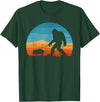 Bigfoot Walking Animal Lover Gifts Bigfoot Walking Pig Sasquatch Pig Lover T-Shirt - Dark Green