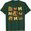 Coquette Bow Scottish Highland Cow Sunflower Shirt Baby Highland Cow With Sunflower Butterflies Farm Western T-Shirt - Dark