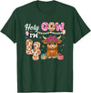 Holy Cow I'm 4 Highland Cow 4th Birthday Holy Cow I'm 4 Highland Cow Farming 4th Birthday 4 Years Old T-Shirt - Dark Green