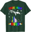 Amb Proud Mom Mommy Mama LGBTQ Mothers Day Women Free Mom Hugs Mama Bear LGBTQ Pride Rainbow Flag Mothers Day T-Shirt - Dark Green