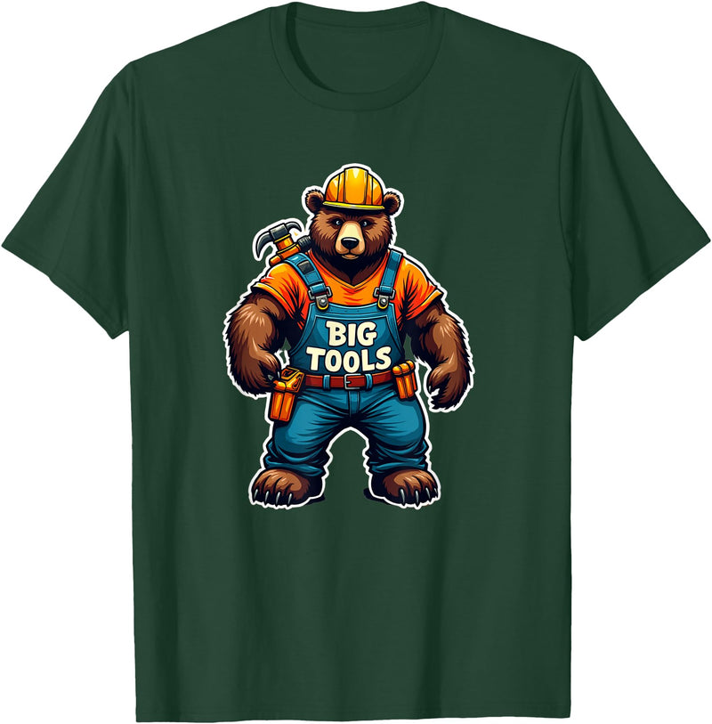 Jay Moe Design I Love Muscle Bear Funny Gay Big Tools LGBTQ Pride Vintage T-Shirt - Dark Green