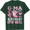 Pink Western Cowgirl Bday Party Family Matching G-Ma Of The Birthday Cow-Girl Rodeo Cowgirl Bday T-Shirt - Dark Green