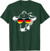 Oktoberfest German Flag Cow Sunglasses Germany Funny Cute T-Shirt - Dark Green