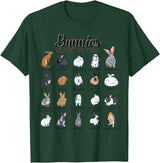 Rabbits in the World - Rabbit Breeds T-Shirt in Dark Green