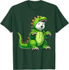 Scary Polar Bear Dinosaur Halloween Lazy Costume Polar Bear Wearing Dinosaur Costume Halloween Cosplay T-Rex T-Shirt - Dark Green