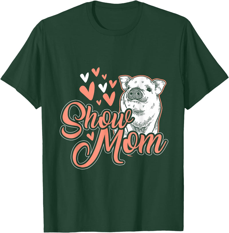 Animal Tees & Gift Idea Show Mother Pigs T-Shirt - Dark Green