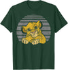 Disney Lion King Young Simba Distressed Stripes T-Shirt - Dark Green