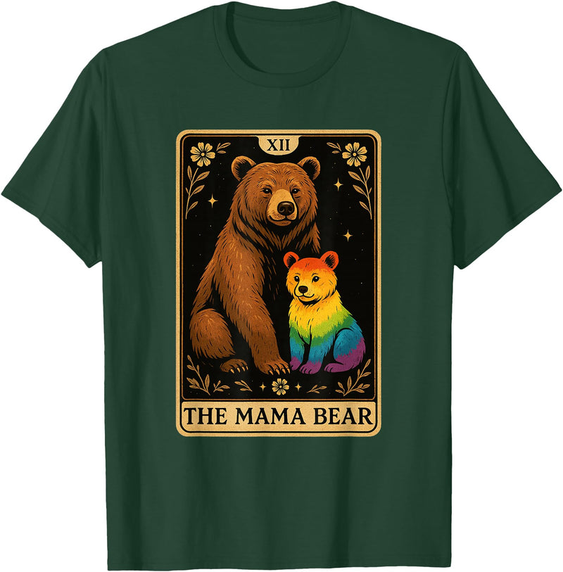 LGBT mom Pride Gay Mama Bear tShirt Mama Bear Pride Shirt Gay Pride Mom LGBT Momma Bear T-Shirt - Dark Green
