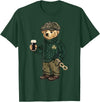Teddy Bear Feeling Lucky St Patricks Women Men Cool Funny Teddy Bear Feeling Lucky Drinking St Patricks Day T-Shirt - Dark Green