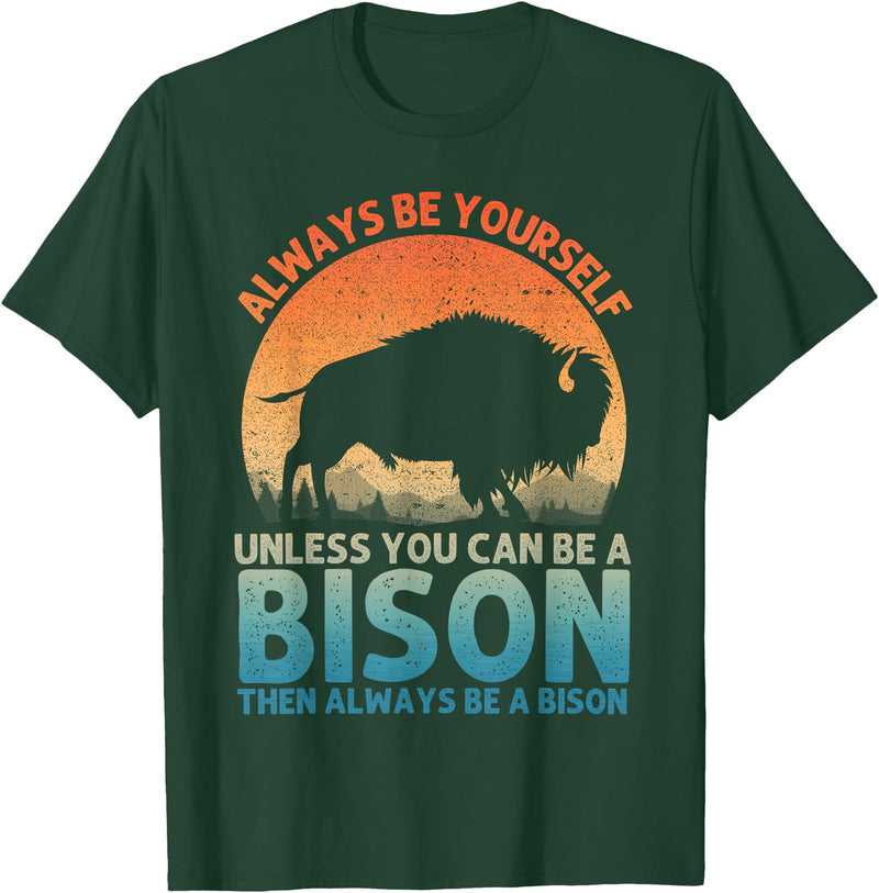 Bison Gift Bison Lover Accessories & Buffalo Stuff Cool Bison Design For Men Women Buffalo Animal Lovers Bison T-Shirt -