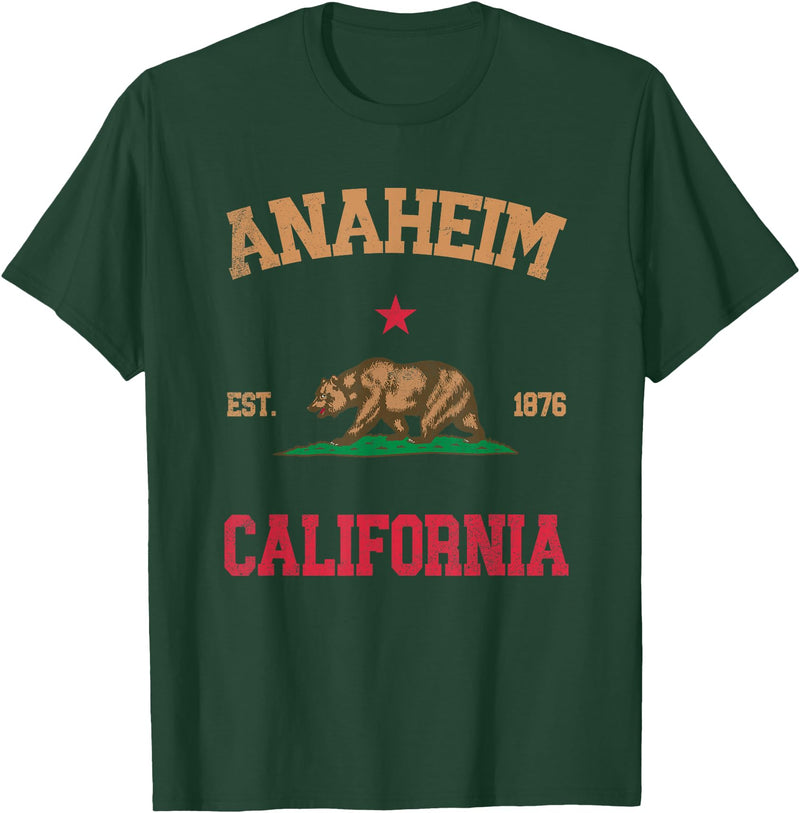 Anaheim California CA Designs Anaheim California T-Shirt - Dark Green