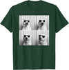 Arctic Polar Bear Face Photography Men Women Kids Cool Polar Bear With Sunglasses Funny Zoo Animal Selfie T-Shirt - Dark Green