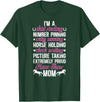 Horse Show Mom On Mother's Day I'm A Horse Show Mom Equestrian Mother Horse Show Mama T-Shirt - Dark Green