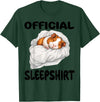 Official Sleep Pajamas Nightgown Sleepwear Co. Guinea Pig Official Sleepshirt Pajamas Nightgown T-Shirt - Dark Green