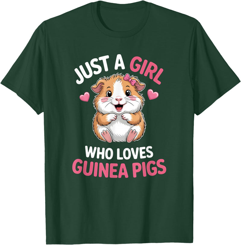 Guinea Pig Shirts & Gifts for Girls Girls Guinea Pig T-Shirt - Dark Green