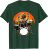 Drum Instrument Drummer Apparel Musical Animal Bear Playing Drums For Drum Lover And Musical Drummer Lover T-Shirt - Dark Green
