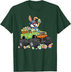 Easter Day Bunny Monster Truck Eggs Cool Rabbit Men Boys Kid T-Shirt in Dark Green