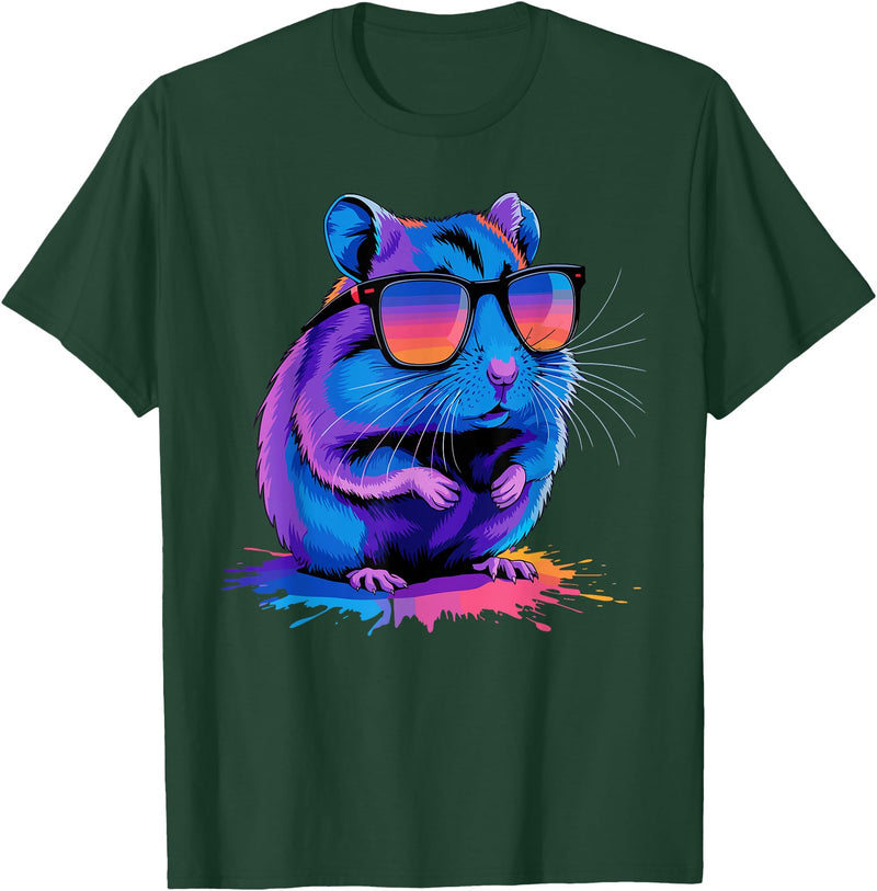 Cute Hamster Costume for Men Women Kid Hamster Lover Hamster T-Shirt - Dark Green