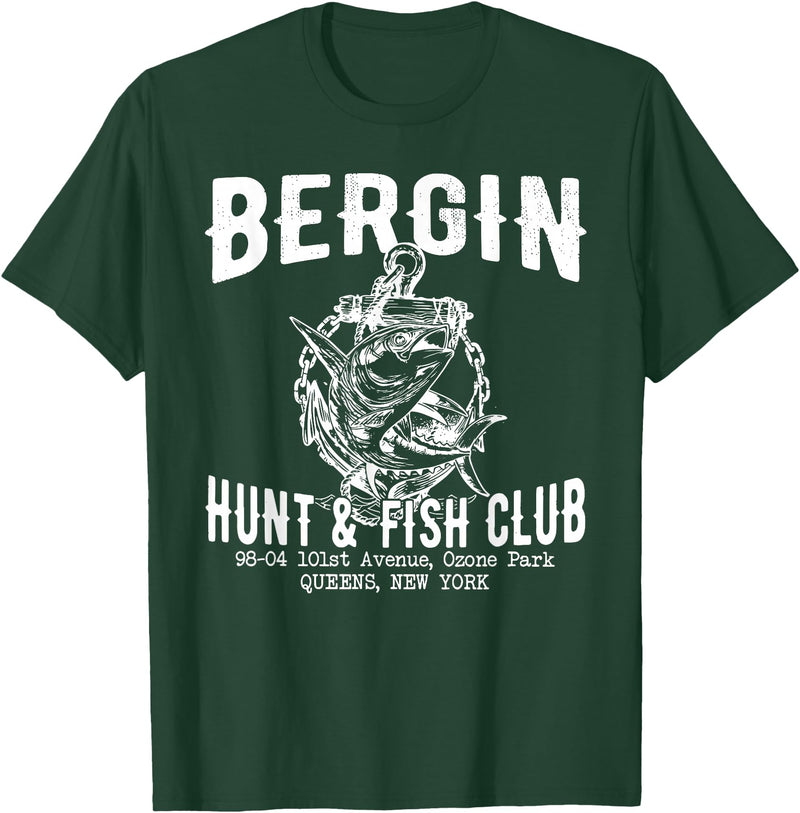 BERGIN HUNT & FISH CLUB Funny Design T-Shirt - Dark Green