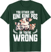 Kune Kune Pig Accessories & KuneKune Clothes Kune Kune Pig Lover Pig Breeder Supplies Kunekune Pig T-Shirt - Dark Green