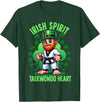 Buffalo Taekwondo Karate and Martial Arts Tees St Patricks Day Martial Arts Irish Spirit Taekwondo Heart T-Shirt - Dark Green
