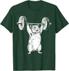 Vintage Rat Retro Weight Lifting Gym Hamster Deadlift Funny T-Shirt - Dark Green