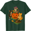 Cat Pumpkin Halloween Spooky Season Vintage Cute Cat Pumpkin Master Builder Halloween Spooky Season T-Shirt - Dark Green