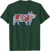 Aztec Show Pig Livestock Animal Lover Aztec Show Pig Livestock Pig Breeder Stock Show Mom Pig T-Shirt - Dark Green