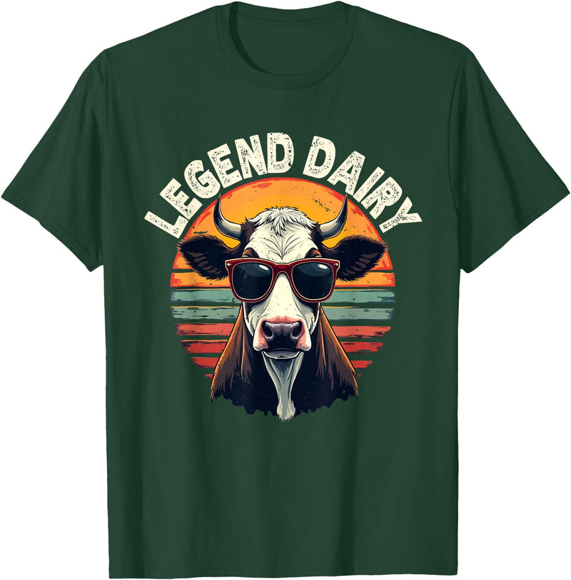 Milk Farmer Clothes & Dairy Farmer Gifts For Men Dairy Farmer Pun & Cow Milker, Dairy Cow & Milk Cow T-Shirt - Dark Green