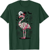 Flamingo Halloween Costume Mummy Spooky Flamingo Mummy T-Shirt - Dark Green