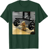 Hamster Deadlift Training Funny Cute Rat Weightlifting Meme T-Shirt - Dark Green