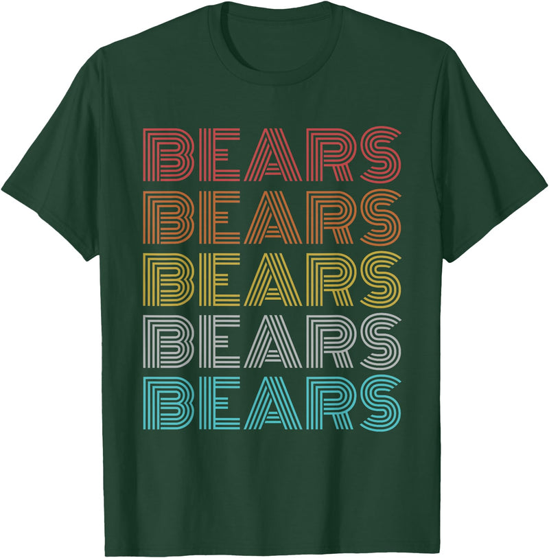 Bears Shirt Vintage Retro Apparel Retro Vintage Bears T-Shirt - Dark Green