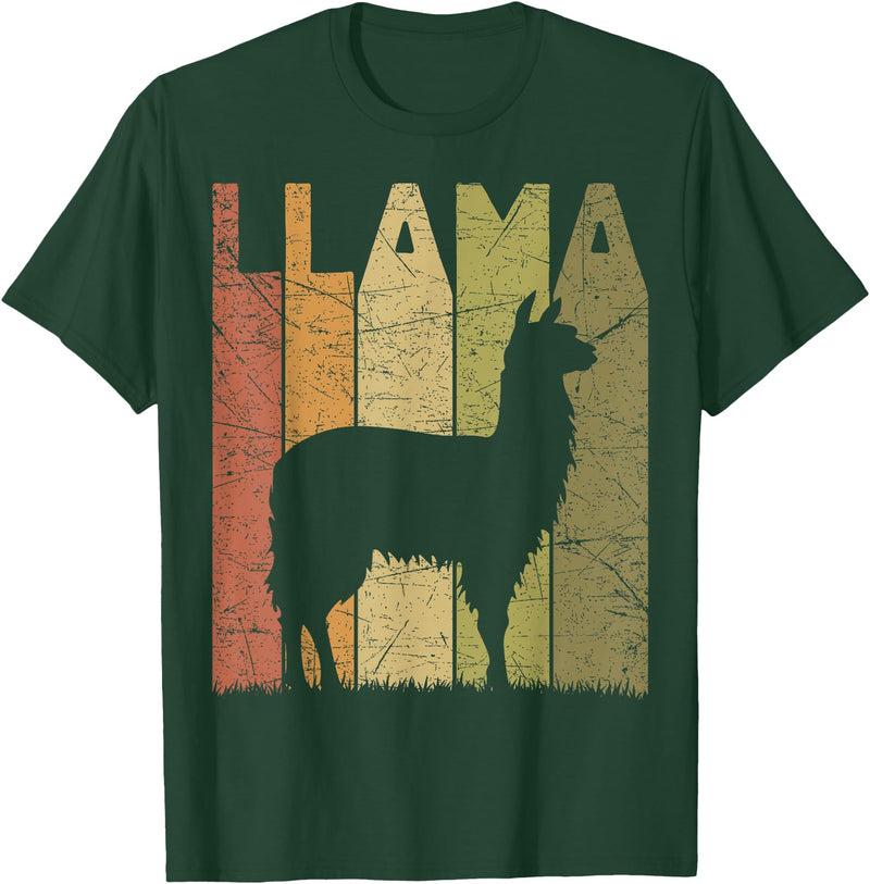 Alpaca Llama Vintage Llama Farming Designs. Llama Vintage Alpaca Llama Lover Retro Alpaca Farmer T-Shirt - Dark Green