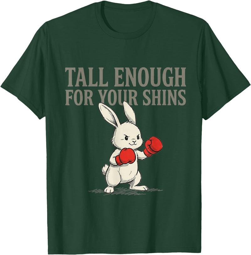 Cute Bunny Joke T-Shirt in Dark Green