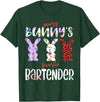 Every Bunny’s Favorite Bartender Easter Rabbit T-Shirt in Dark Green