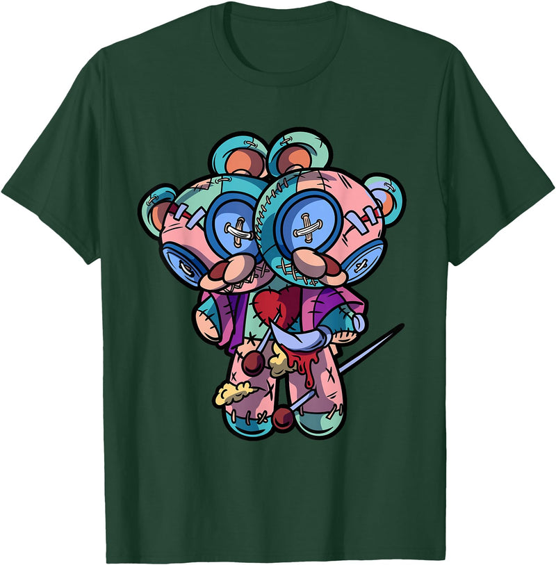 Voodoo Teddy Bear by - Sugar Kai Pastel Goth Two Headed Teddy Bear Voodoo Doll For Men T-Shirt - Dark Green